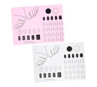 BELLIFFY 2 Piezas Alfombrilla de Práctica para Uñas de Silicona Reutilizable Tapete Antideslizante para Manicura y Estampado Almohadilla de Dibujo y Mezcla de Colores para Técnicos y