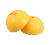 BELLIFFY 2 Piezas Base para Postes de Agilidad de Fútbol, Titular Base de Entrenamiento Deportivo, Abs Amarillo, Peso Ajustable, para Poste de Agilidad y Bandera, Entrenamiento de