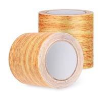 BELLIFFY 2 piezas Cinta Adhesiva Reparación Muebles con Efecto Veta Madera Realista Unidades para Suelos Puertas Sillas Mesas Multicapa Resistente PE Opp