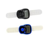 BELLIFFY 2 Piezas Contadores Electrónicos de Dedos Digitales Resistentes con Pantalla para y Meditar Contadores Portátiles de Mano para Cánticos y Oración Color Aleatorio