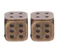 BELLIFFY 2 Piezas Metal Dados Vintage con Esquinas Redondeadas Dados de Números para Mesa Fiestas y Entretenimiento Ligeros y Fáciles de Usar con Superficie Suave para rol y