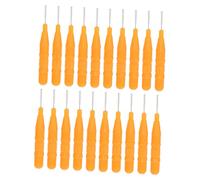 BELLIFFY 20 Piezas microcepillo para cejas con tapa brillo pro sombra Gel doble pinceles maquillaje pinceis maquilhagem escova de dentes brocha de maquillaje cepillo cosmético nailon Orange