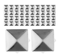 BELLIFFY 200 Unidades tachuelas para collar de mascotas pernos de cuatro mandíbulas DIY tachuelas para ropa pernos piramidales de cuatro mandíbulas picos piramidales para bolsos Silver