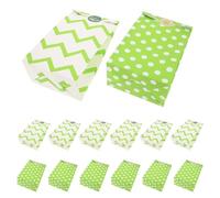 BELLIFFY 24piezas Papel Forma de Trébol Bolsas Verdes para Regalos del Día de San Patricio Suministros para Fiestas Rusticas