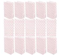 BELLIFFY 25 Bolsas Pequeñas de Papel Kraft Estampadas Lunares Rosa para Dulces Galletas y Recuerdos de Fiestas Infantiles y Cumpleaños