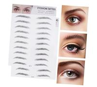 BELLIFFY 2piezas Ceja De Imitación Pegatinas Para Cejas Herramienta Para Fácil De Usar