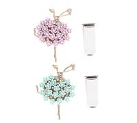 BELLIFFY 2piezas Clip Aromático De Ballet Para Auto Adorno De Perfume Diseño De Chica Bailarina De Decoración Interior Elegante Para Salida De Aire Automotriz y Morado