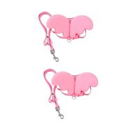 BELLIFFY 2piezas Correa Ajustable para Mascotas Al Aire Cuerda De Entrenamiento para Patos Resistente y Transpirable Color Rosa