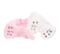 BELLIFFY 2piezas Diademas De Spa Para Mujer Conjunto De Bandas De Pelo Elásticas Para Ducha y Limpieza Facial Accesorios Suaves Para Cuidado Piel y Maquillaje