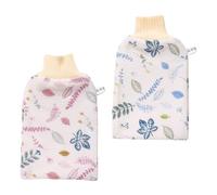 BELLIFFY 2piezas Guantes Exfoliantes Para Ducha y Baño De Toalla De Cuerpo Doble Cara Exfoliación y Limpieza De Espalda Para y Rosa y Azul