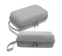 BELLIFFY 2piezas Maletín De Maquillaje Portátil Estuche De Cosméticos Mini Organizador De para De Bolsa De Mano Color Gris