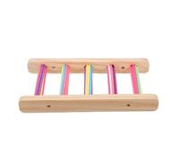 BELLIFFY 3 Piezas Escalera de Juguete Colgante para Pájaros y Loros, 3 Piezas de Madera No Tóxica, Plataforma de Columpio Interactiva para Jaula, Juguetes para Escalar y Trepar, Accesorios