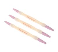 BELLIFFY 3 Piezas Herramienta para Manicura y Pedicura Lápiz Doble Cabezal para Pulir Uñas y Eliminar Cutículas Pulidor Fino para Acabado Suave y Portátil para Doméstico y Salón de