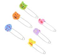 BELLIFFY 30 Piezas Alfileres de Seguridad para Pañales con Cabeza de Animal de Plástico Broches Ajustables para Bebés Sujetapañales Seguros y Cómodos para Recién Nacidos