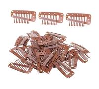 BELLIFFY 30piezas Clips Para Pelucas De Metal De Sujeción Para Extensiones De Cabello Accesorios Para Mujeres Color Marrón
