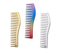 BELLIFFY 3piezas Peines De Corte Para Hombres De Peine De Dientes Anchos Para Desenredar y Estilizar El Cabello Uso Seco y Húmedo Incluye Diseño y Galvanizado