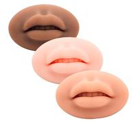 BELLIFFY 3piezas Silicona Para Práctica De Labios Falsos Modelos De Entrenamiento Para Técnicas De y Perforación Incluye Colores Oscuro y Negro Para Principiantes
