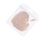 BELLIFFY 3piezas Unidades Esponjas Desmaquillantes Reutilizables Forma De Corazón Para Limpieza Facial Suave Polvo Removedor Color Café Kit Cosmético Femenino