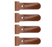 BELLIFFY 4 Piezas Estuche para Maquinilla de Afeitar Manual Funda Protectora Portátil de PU Diseño Vintage Elegante Cierre con Botón para Viaje y Organización de Accesorios de Cuidado