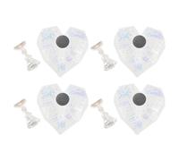 BELLIFFY 4 Piezas Soportes para Uñas para Arte de Uñas Soporte Magnético con Forma de Corazón para Práctica de Manicura o Uso Personal