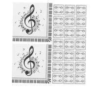 BELLIFFY 40 piezas Servilletas de Papel con Diseño de Notas Musicales Unidades Cuadradas Decorativas y Resistentes para Fiestas y Cumpleaños con Temática Musical