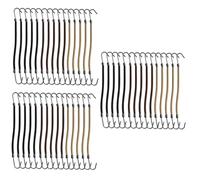 BELLIFFY 45piezas Gomas Elásticas Para Peinados De Mujer De Accesorios Para Coletas Ganchos Negros Marrones Sujeción Suave y Duradera Para Acabado Natural Segundos