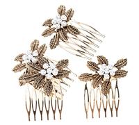 BELLIFFY 4piezas Peines Laterales y Traseros Pinzas De Perlas Accesorio Para Cabello Para Bodas