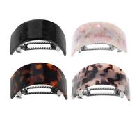 BELLIFFY 4piezas Pinzas Para Moño Estampado De Accesorios Cabello Forma Pinzas Cabello Para Mujer Para Coletas y Color Negro