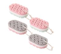 BELLIFFY 4piezas Toallita De Esponja Baño Toalla Esponja Para Ducha Espalda Exfoliante Corporal Doméstico Colores