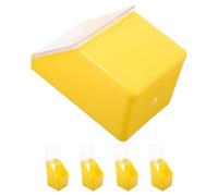 BELLIFFY 5 Piezas Comedero Colgante Multifunción para Aves y Periquitos Caja Plástica con Tapa para Comida Agua y Arena Dispensador Compacto para Jaulas Pequeñas y Aves Domésticas de