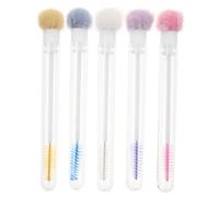 BELLIFFY 5 piezas Pinceles para Pestañas y Cejas con Tubo Individual Aplicador de Máscara Ergonómico Diseño Portátil y Elegante para Peinar y Separar Pelo Antes y Después del Maquillaje