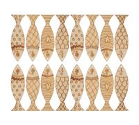 BELLIFFY 50 Piezas de Recortes de Madera de Vida Marina sin Terminar en Forma de Peces, Adornos Colgantes para Manualidades Infantiles, Decoración Náutica Diy, Madera Natural para Pintar