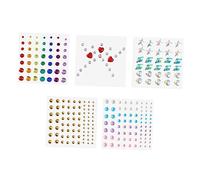 BELLIFFY 5hojas Pegatinas De De y Cara Autoadhesivas Brillantes Decoración De Maquillaje y De y