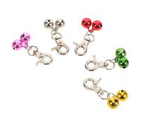 BELLIFFY 5piezas Campanas Coloridas para Collar de Perros Decoración de Collar de Cachorro Dijes Artesanales Vintage para Collares de Gato y Perros Accesorios para Festivales y Fiestas