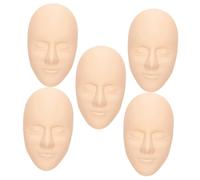 BELLIFFY 5piezas Silicone Practice Tattoo Skin Mannequin Faces for Microblading and Training Realistic Feel for Eyebrow Tattooing