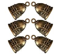 BELLIFFY 6 Campanillas de Latón Vintage para Manualidades Colgantes Decorativos de Campana Rústica Mini Cascabeles Artesanales 6 Piezas para Bricolaje Joyas Collares y Decoración Hogar