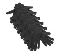 BELLIFFY 6 Pares Guantes De Joyería Guantes De Barbacoa Guantes De Monedas Guantes De Algodon Para Manejo De Monedas Guantes De Microfibra Guantes Cosméticos Hidratantes Black Algodón