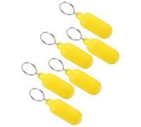 BELLIFFY 6 Piezas Llaveros Flotantes Amarillos para Llaves de Barco Colgantes Prácticos para Mochilas y Bolsos Accesorios Resistentes para Deportes Acuáticos