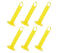 BELLIFFY 6 Piezas Soporte para Conos de Fútbol con Asa, Base Estable | Organizador Amarillo para Discos, Transporte Fácil, Sesiones de Entrenamiento y Clases de Educación Física