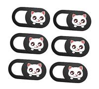 BELLIFFY 6piezas Webcam Cover De Gato Caricatura Deslizante para Laptop y Tablet Protección Privacidad Anti-Peeping y Anti-Hacking Duradero y Práctico