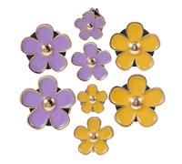 BELLIFFY 8piezas Clips De Ventilación Para Coche De Decoración De Flores Para Difusor De Aire Amarillas Moradas Ambientador De Rejilla De Aire Para Estilo y Elegancia El Interior Del