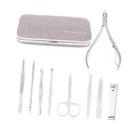 BELLIFFY 9piezas Cortauñas De Inoxidable Kit Profesional De Manicura y Pedicura Para Cuidado De Uñas Para Uso Casa y Salones
