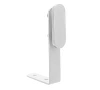 BELLIFFY Abrazadera para Panel Divisor de Escritorio Forma de L Soporte de Acero Laminado Frío Blanco de 125 MM Clip para Pantalla de Oficina Accesorio para Mampara de Privacidad