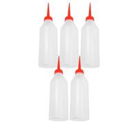 BELLIFFY Aceitera para Máquina de Coser 5 Unidades de 500 Ml Botella Dispensadora de Aceite Boquilla Larga Exprimible para Lubricación Precisa y Mantenimiento de Agujas