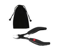 BELLIFFY Alicate Corta Cutículas Acero Inoxidable Con Funda Negra Herramienta Ergonómica Para Pedicura y Cuidado De Pies Corta Uñas y Elimina Piel Muerta