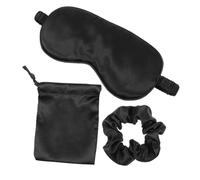 BELLIFFY Antifaces para Dormir Bolsa y Diadema de Seda Artificial Juego de 3 Mejora el Sueño y Calma la Piel Facial para Uso en Casa o Viaje