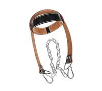 BELLIFFY Arnés de Cuello para Entrenamiento de Fuerza Entrenador de Cuello y Hombros con Peso Acondicionador Deportivo Unisex Negro de Piel