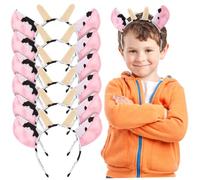 BELLIFFY Aros Pelo para Fiestas Infantiles Diseño de Orejas, 6 Piezas, Diademas Dibujos Animados Suaves y Ligeras, Tocados para Niños en Navidad