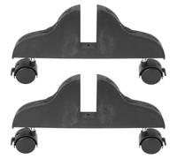 BELLIFFY Base Divisoria de Pantalla Negra de Plástico Resistente al Desgaste Soporte Fijo para Oficina y Hogar, Paquete de 2 Piezas para Paneles Divisorios