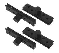 BELLIFFY Bisagra Pivotante Oculta de Acero Inoxidable 360 Grados Tamaño Pequeño Juego de 4 Unidades Eje Central Negro para Puertas de Madera Instalación Invisible Uso Industrial y